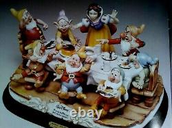 Capodimonte Laurenz LZ-53 SNOW WHITE & SEVEN DWARFS DISNEY FIGURINE, Ltd. Ed. #938