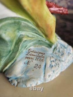 Capodimonte Nove Viertasca Porcelain Figurine Red Beak Duck Limited Edition Rare