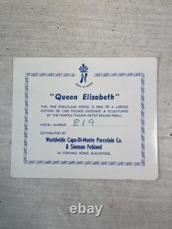 Capodimonte Porcelain Figurine Queen Elizabeth II Limited Edition 219 VGC