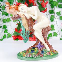 Carlton Ware Figurine Bird of Paradise Limited Edition Ceramic Nude Lady Figure