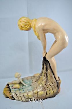 Carlton Ware Trial Figure Nude Lady And Mermaid