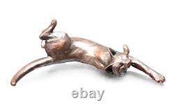 Cat Stretch Sleeping Solid Bronze Figurine (Limited Edition) Michael Simpson