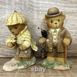 Cherished Teddies Figurines Holmes and Watson Limited Editions of 10,000 Pieces