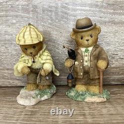 Cherished Teddies Figurines Holmes and Watson Limited Editions of 10,000 Pieces
