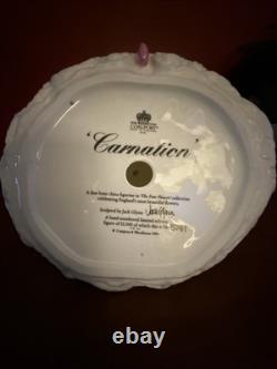 Coalport Bone China Figurine Limited Edition Four Flowers Collection'Carnation
