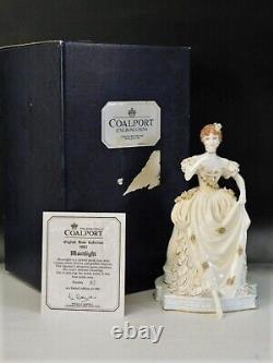 Coalport Figurine Moonlight English Rose Collection Ltd Ed + Cert Free Uk P&p