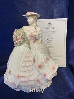 Coalport Lady Figure ROSE 1994 Limited Edition Four Flowers Collection