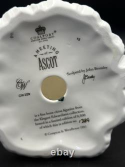 Coalport Meeting at Ascot Lady figurine, 23cm. Limited edition. Excellent