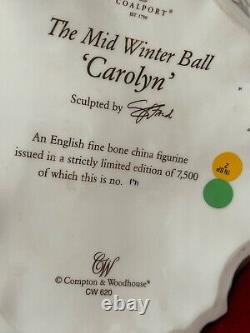 Coalport Rare Limited Edition Figurine Carolyn The Mid Winter Ball, pristine