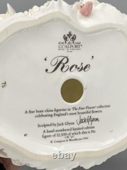 Coalport The Four Flowers Rose Limited Edition 23cm Figurine c1994