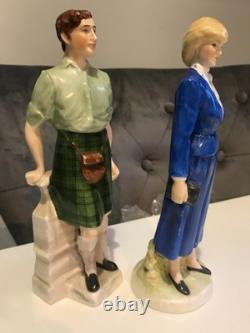 Coalport figures Royal Highness Charles Prince of Wales & lady diana ltd edition