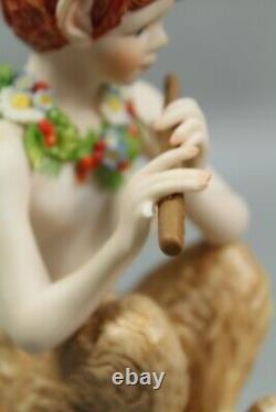 Cybis Pip The Elfin Player Faun Boy Lynn Klockner Brown Limited Edition #251