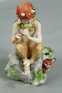 Cybis Pip The Elfin Player Faun Boy Lynn Klockner Brown Limited Edition #251