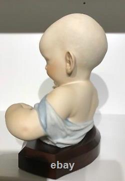 Cybis Porcelain Limited Edition #13 Baby Bust Signed Blue Blanket RARE EUC