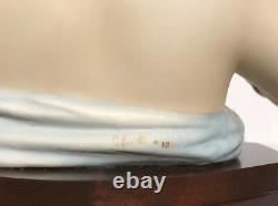 Cybis Porcelain Limited Edition #13 Baby Bust Signed Blue Blanket RARE EUC