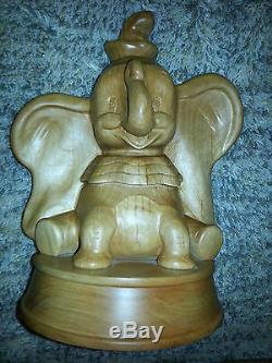 DISNEY Dumbo ALDER WOOD SCULPTURE FIGURINE 1995 Collectible LIMITED EDITION 2500
