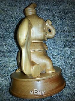 DISNEY Dumbo ALDER WOOD SCULPTURE FIGURINE 1995 Collectible LIMITED EDITION 2500