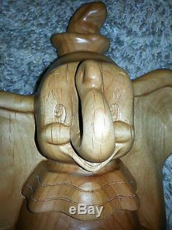 DISNEY Dumbo ALDER WOOD SCULPTURE FIGURINE 1995 Collectible LIMITED EDITION 2500