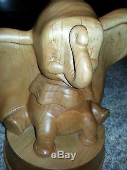 DISNEY Dumbo ALDER WOOD SCULPTURE FIGURINE 1995 Collectible LIMITED EDITION 2500