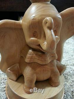 DISNEY Dumbo ALDER WOOD SCULPTURE FIGURINE 1995 Collectible LIMITED EDITION 2500