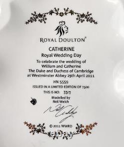 DOULTON Limited Edition Figure CATHERINE Kate Middleton Royal Wedding HN5559