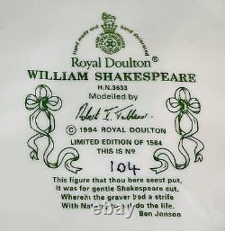 DOULTON Limited Edition Figure WILLIAM SHAKESPEARE HN3633