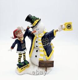 Danbury Mint Notre Dame Fighting Irish Snowman Figurine 7.5 Limited Edition