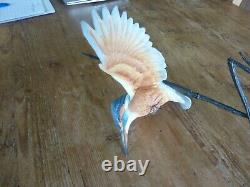 David Fryer Kingfisher In Flight Porcelain On Bronze Limited Edition 694/750