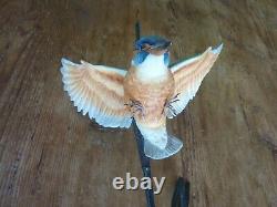 David Fryer Kingfisher In Flight Porcelain On Bronze Limited Edition 694/750