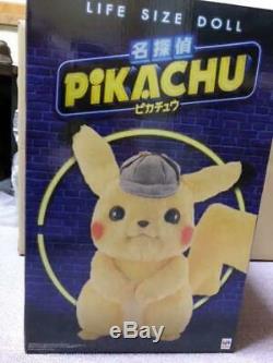 Detective Pikachu Life-size Plush Pokemon 40cm Limited edition MegaHouse