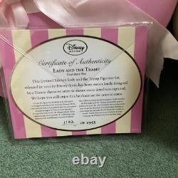 Disney Lady & The Tramp Ceramic Figurine Set Limited Edition Number 1102/ 1955