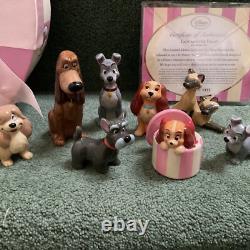 Disney Lady & The Tramp Ceramic Figurine Set Limited Edition Number 1104 / 1955
