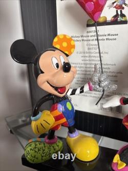 Disney Mickey & Minnie Figurine By Romero Britto A Heart Balloon Limited Edition