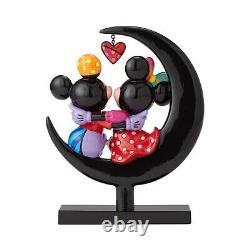 Disney Mickey & Minnie On Moon Figurine By Romero Britto Limited Edition