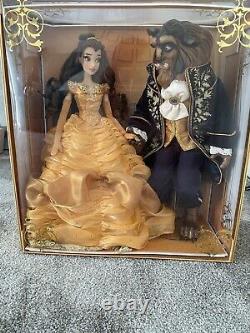 Disney Store Beauty And The Beast Platinum Limited Edition Dolls Nrfb 1 Of 500