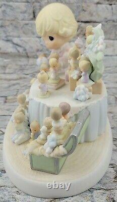 ENESCO PRECIOUS MOMENTS From The Beginning RARE 25th Anniversary Vtg FIGURINE