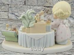 ENESCO PRECIOUS MOMENTS From The Beginning RARE 25th Anniversary Vtg FIGURINE