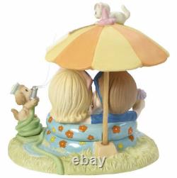 Every Day With You Is Paradise Precious Moments Figurine Beach Cat Dog Tiki NWOB