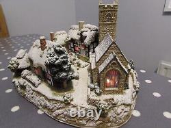 Extremely Rare Large Lilliput Lane. Christmas Eveilluminated. Ltd. Ed. Box&Deeds