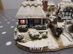 Extremely Rare Large Lilliput Lane. Christmas Eveilluminated. Ltd. Ed. Box&Deeds