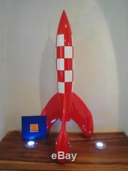 Extremely Rare! Tintin Rocket To The Moon 42cm Limited Edition Figurine Statue