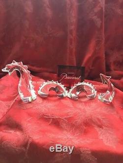 FLAWLESS Exquisite BACCARAT Art Crystal Set SEA SERPENT DRAGON LOCH NESS MONSTER