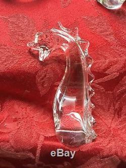 FLAWLESS Exquisite BACCARAT Art Crystal Set SEA SERPENT DRAGON LOCH NESS MONSTER