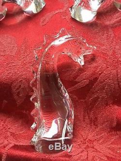 FLAWLESS Exquisite BACCARAT Art Crystal Set SEA SERPENT DRAGON LOCH NESS MONSTER