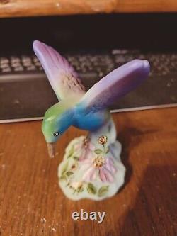 Fenton Gift Shop Limited Edition Hummingbird Flowers Theme Signed by Artist