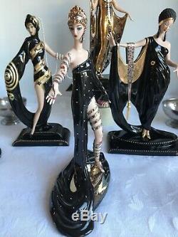 Franklin Mint House Of Erté Figurine Art Deco Collector Set Of 9 Limited Edition