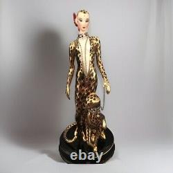 Franklin Mint House Of Erte Limited Edition Figurine Leopard Porcelain Art Dec