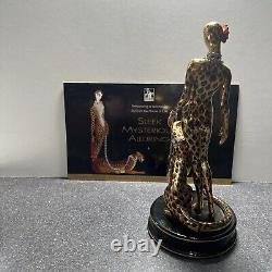 Franklin Mint House Of Erte Limited Edition Figurine Leopard Porcelain Art Dec