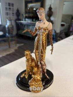 Franklin Mint House of Erté Ocelot Limited Edition Porcelain Figurine Art Deco Franklin Mint House of Erté Ocelot Limited Edition Porcelain Figurine Art Deco