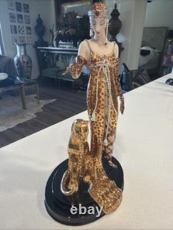 Franklin Mint House of Erté Ocelot Limited Edition Porcelain Figurine Art Deco